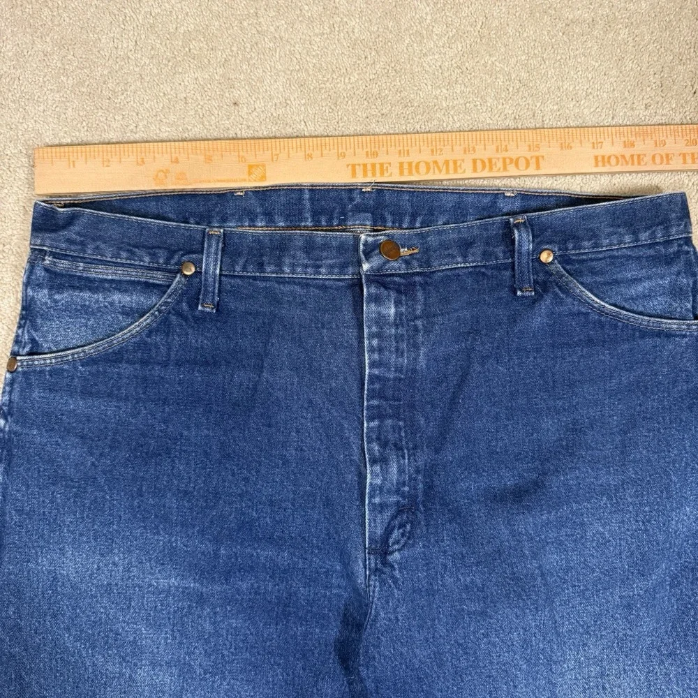 Wrangler Original Fit Cowboy Cut Men's 40x32 13MWZ Rigid Indigo Med Wash Western - Picture 5 of 8